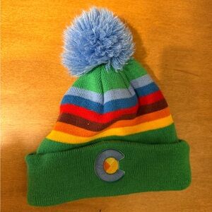 Infant/Baby Colorado Colorful Striped Beanie with Pom Pom